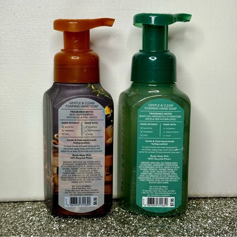 Bath & Body Works Fall Hand Soap Farmhouse Pumpkin Spice & Honeycrisp Hayride